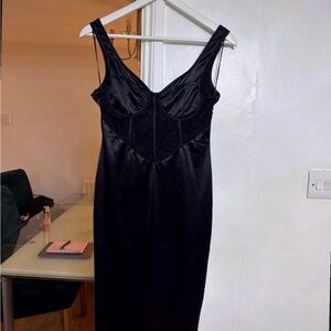 PrettyLittleThing Elegant Black Satin Top